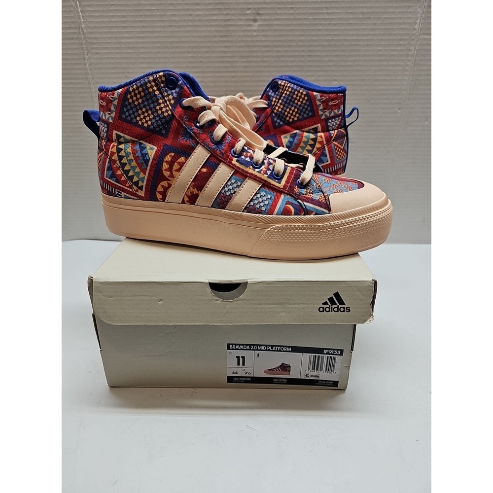 Adidas Bravada 2.0 Mid Platform - Patchwork - Skateboard - Women's Size 11
